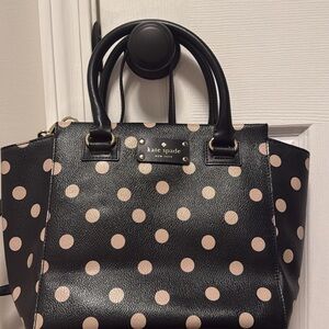 Kate Spade Black and Pink Dot Satchel